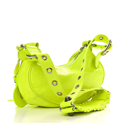 Balenciaga Agneau Arena Le Cagole Shoulder Bag XS Fluo Yellow 4 of 10