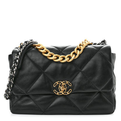 Chanel Lambskin Quilted Large Chanel 19 Flap Black 1 of 11