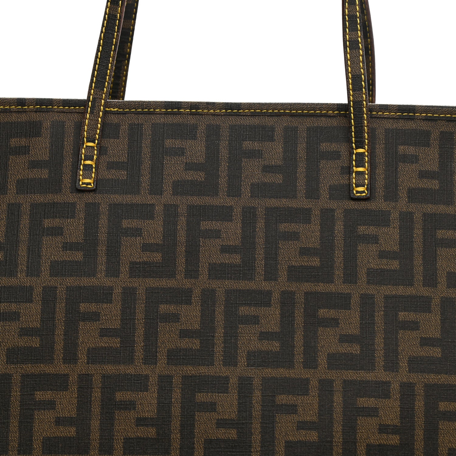 Fendi Zucca Spalmati Medium Roll Tote Tobacco Yellow 8 of 11