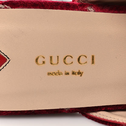 Gucci Velvet GG Monogram Womens Princetown Slippers 39 Red Cipria 8 of 8