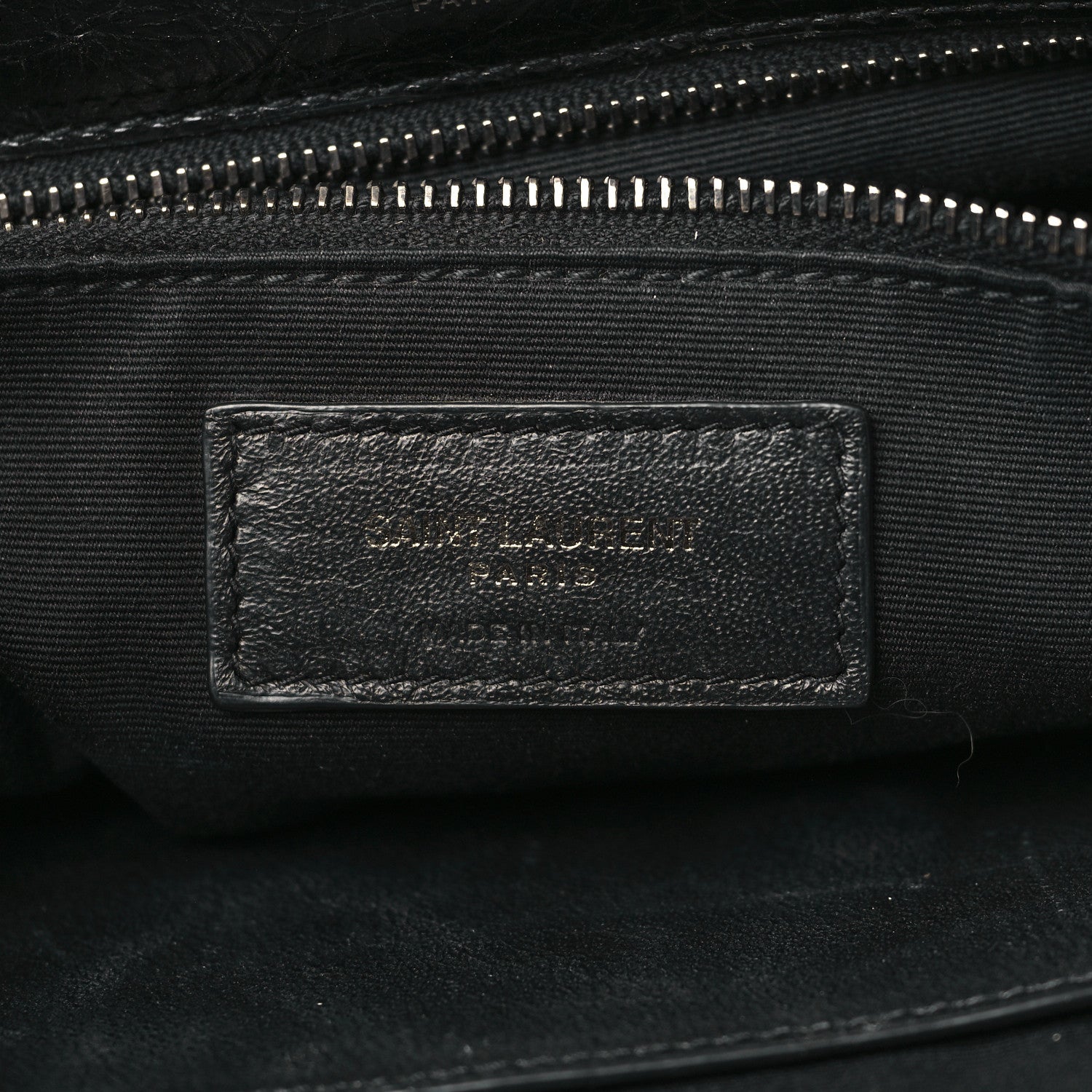 Saint Laurent Crinkled Calfskin Matelasse Monogram Medium Niki Chain Satchel Black 6 of 9