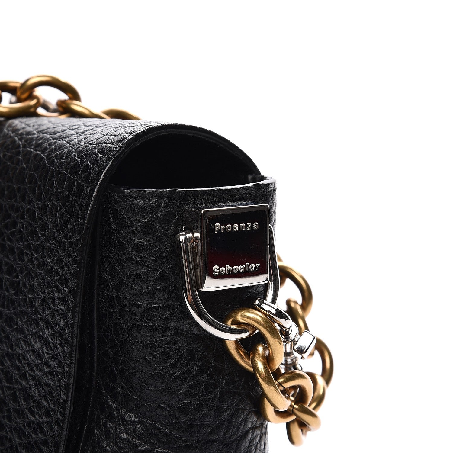 Proenza Schouler Pebbled Calfskin Small Courier Black 8 of 11