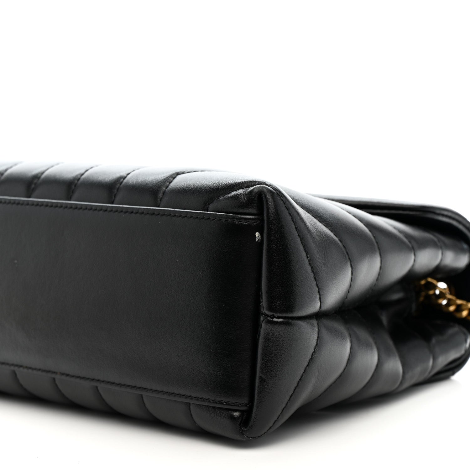 Saint Laurent Calfskin Y Quilted Monogram Small Loulou Chain Satchel Black 12 of 16