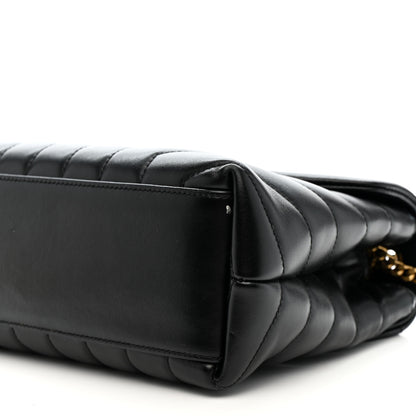 Saint Laurent Calfskin Y Quilted Monogram Small Loulou Chain Satchel Black 12 of 16
