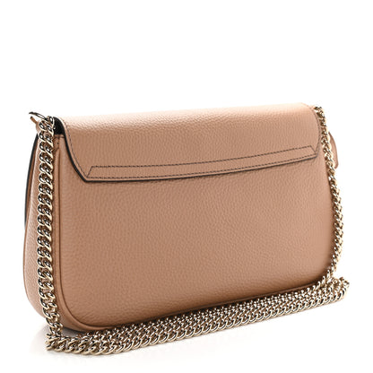 Gucci Pebbled Calfskin Medium Soho Flap Crossbody Camelia 3 of 9