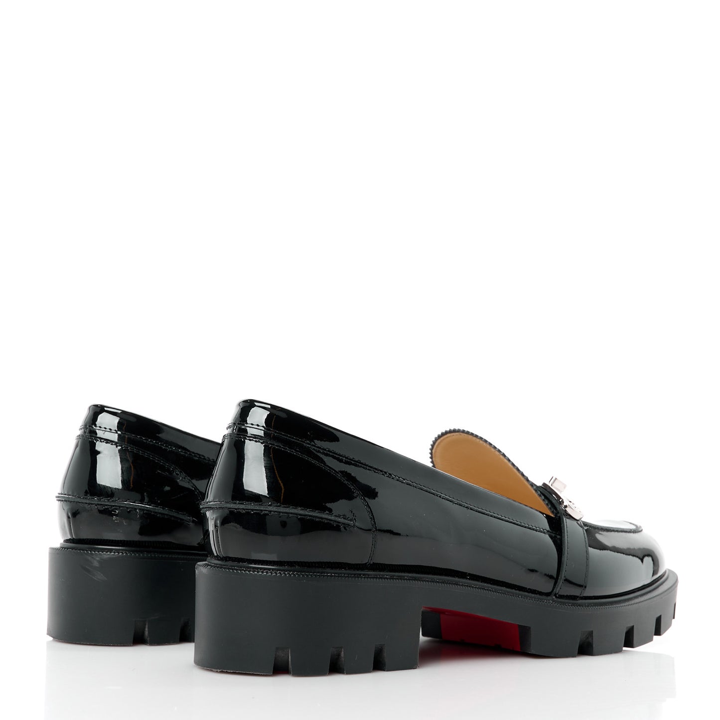 Patent Lock Woody Loafers 41 Black