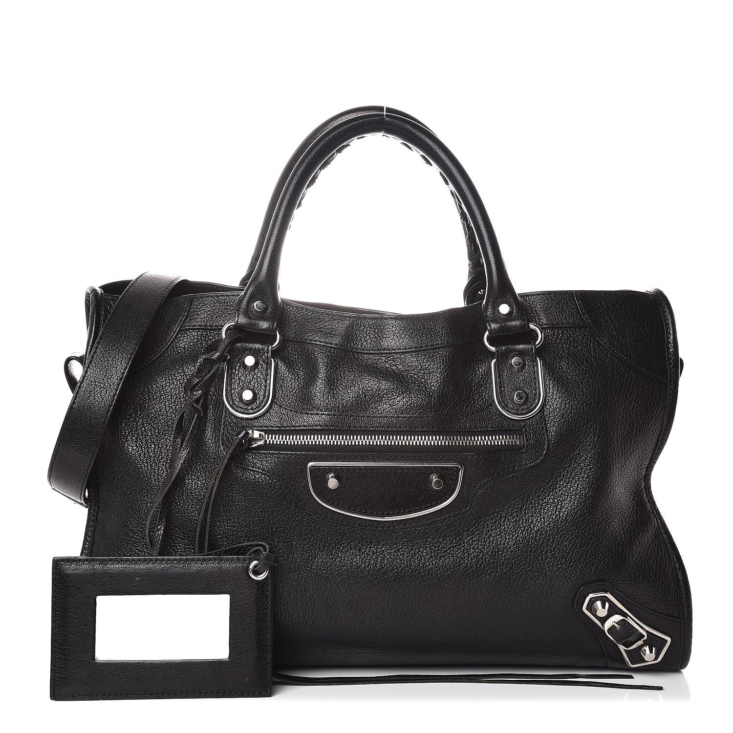 Balenciaga Chevre Silver Metallic Edge Hardware City Black 1 of 14