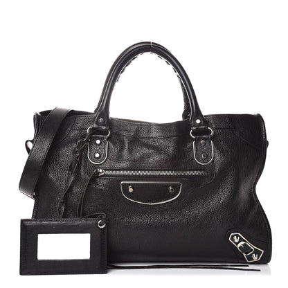 Balenciaga Chevre Silver Metallic Edge Hardware City Black 1 of 14