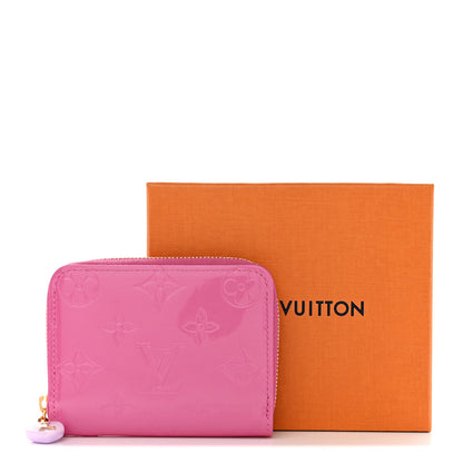 Louis Vuitton Vernis Enamel Heart Zippy Coin Purse Neon Pink 7 of 7