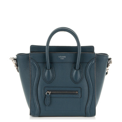 Celine Drummed Calfskin Nano Luggage Orage 1 of 7