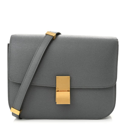 Celine Liege Calfskin Medium Classic Box Flap Bag Grey 1 of 12