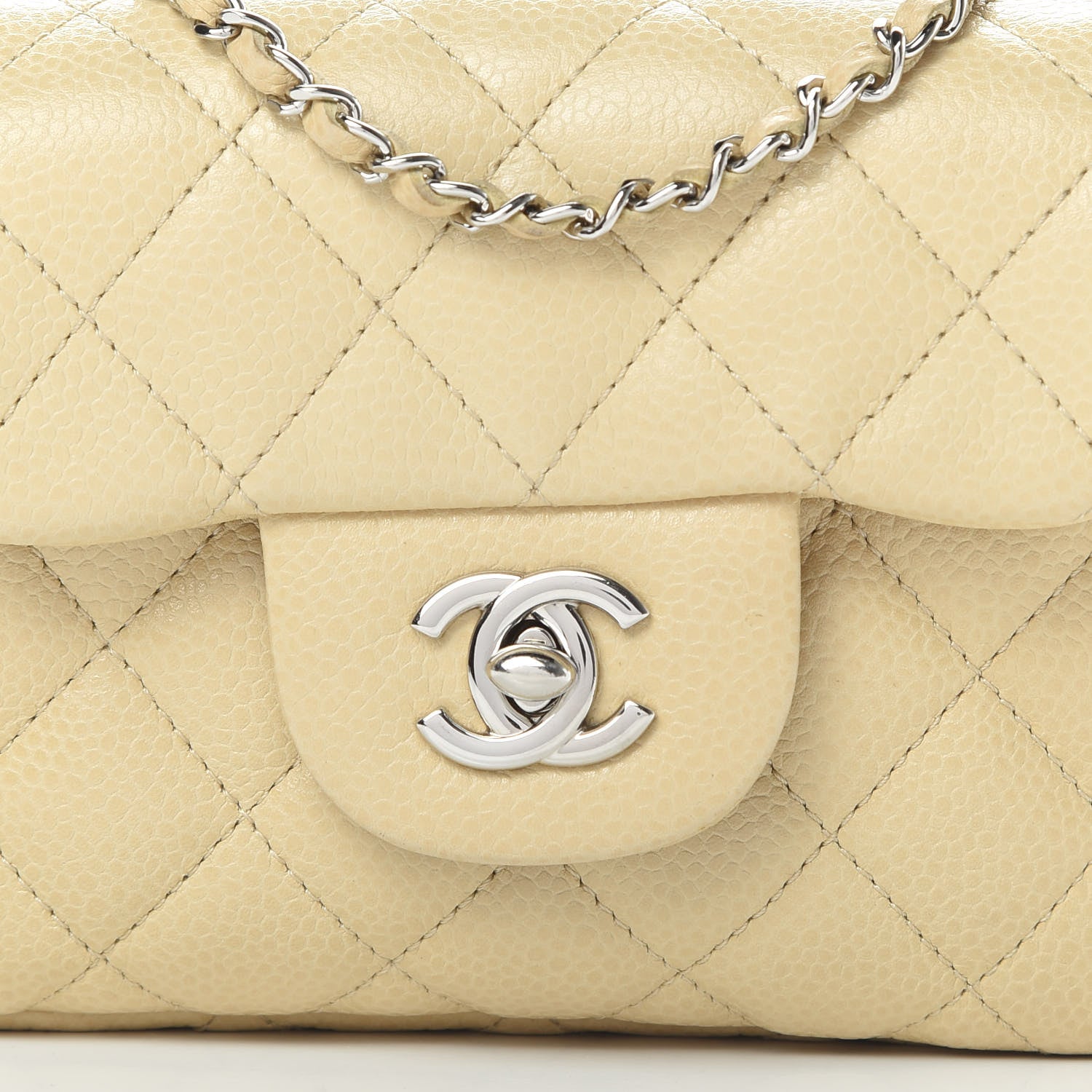 Chanel Caviar Quilted New Mini Flap Beige Clair 9 of 15