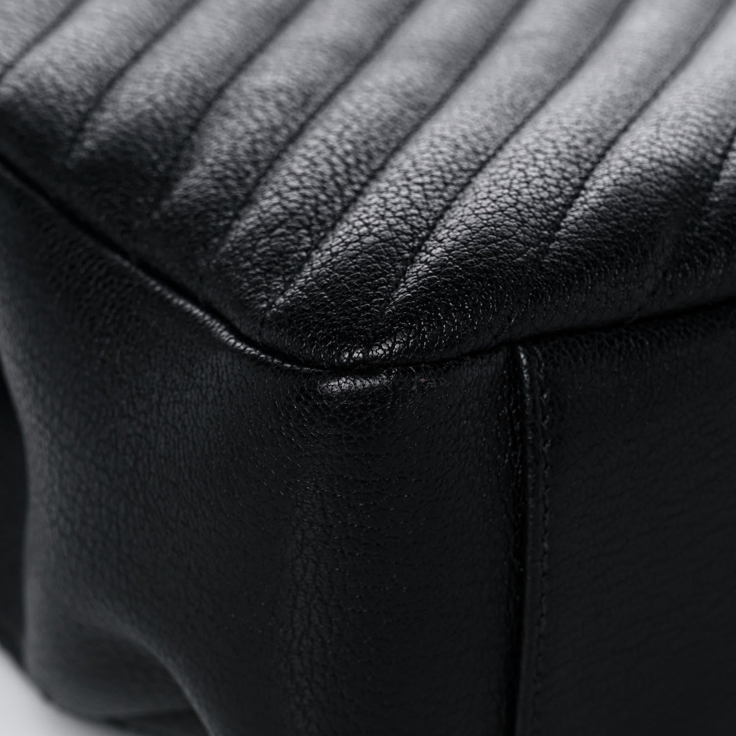 Saint Laurent Sheepskin Matelasse Chevron Monogram Large College Satchel Black 12 of 16