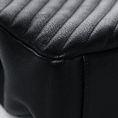 Saint Laurent Sheepskin Matelasse Chevron Monogram Large College Satchel Black 12 of 16