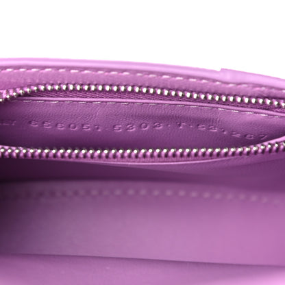 Balenciaga Grained Calfskin Tonal B Hourglass Chain Cardholder Lilac 7 of 10