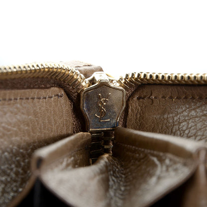 Saint Laurent Calfskin Muse Zip Around Wallet Dark Beige 8 of 9