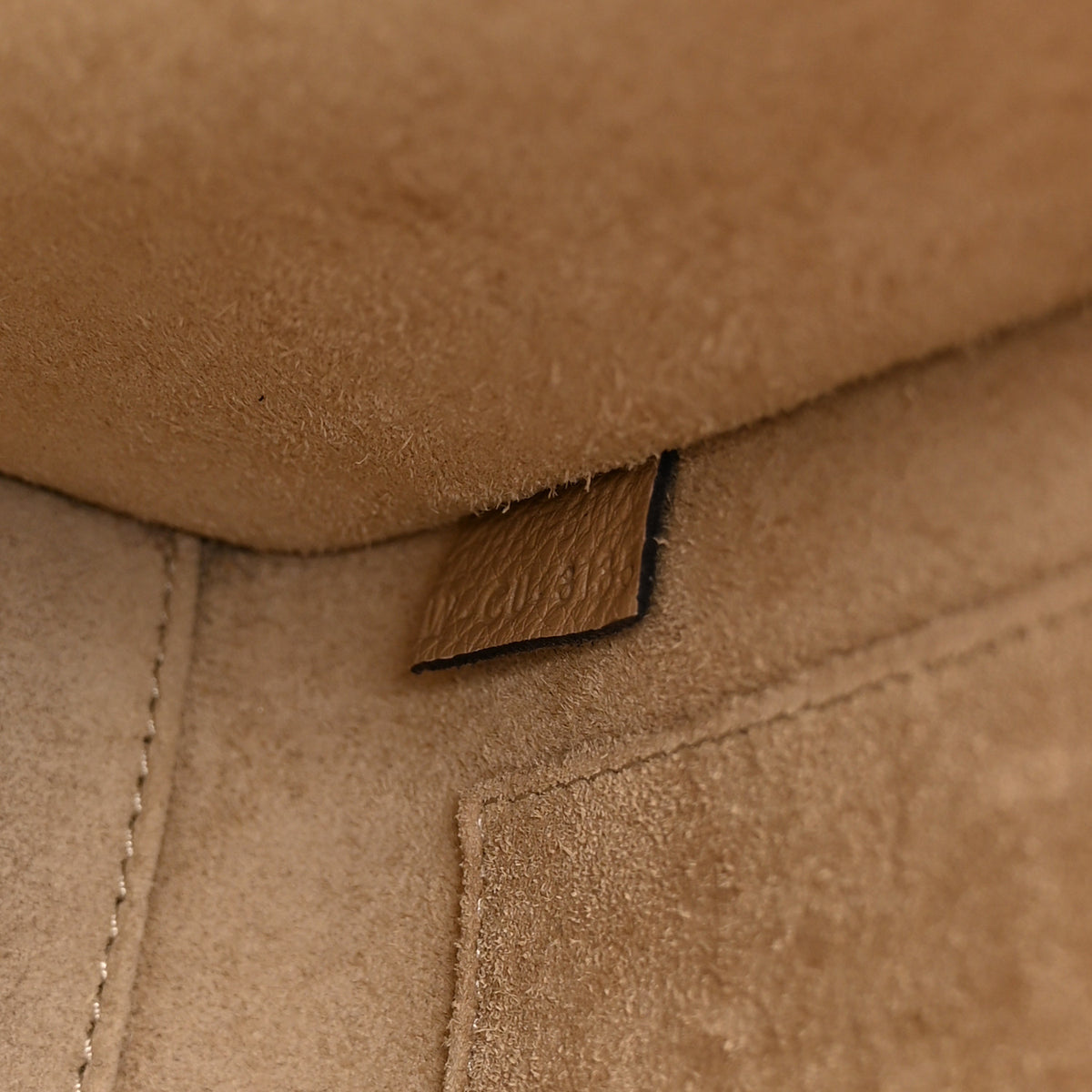 Celine Drummed Calfskin Nano Luggage Dune 7 of 13