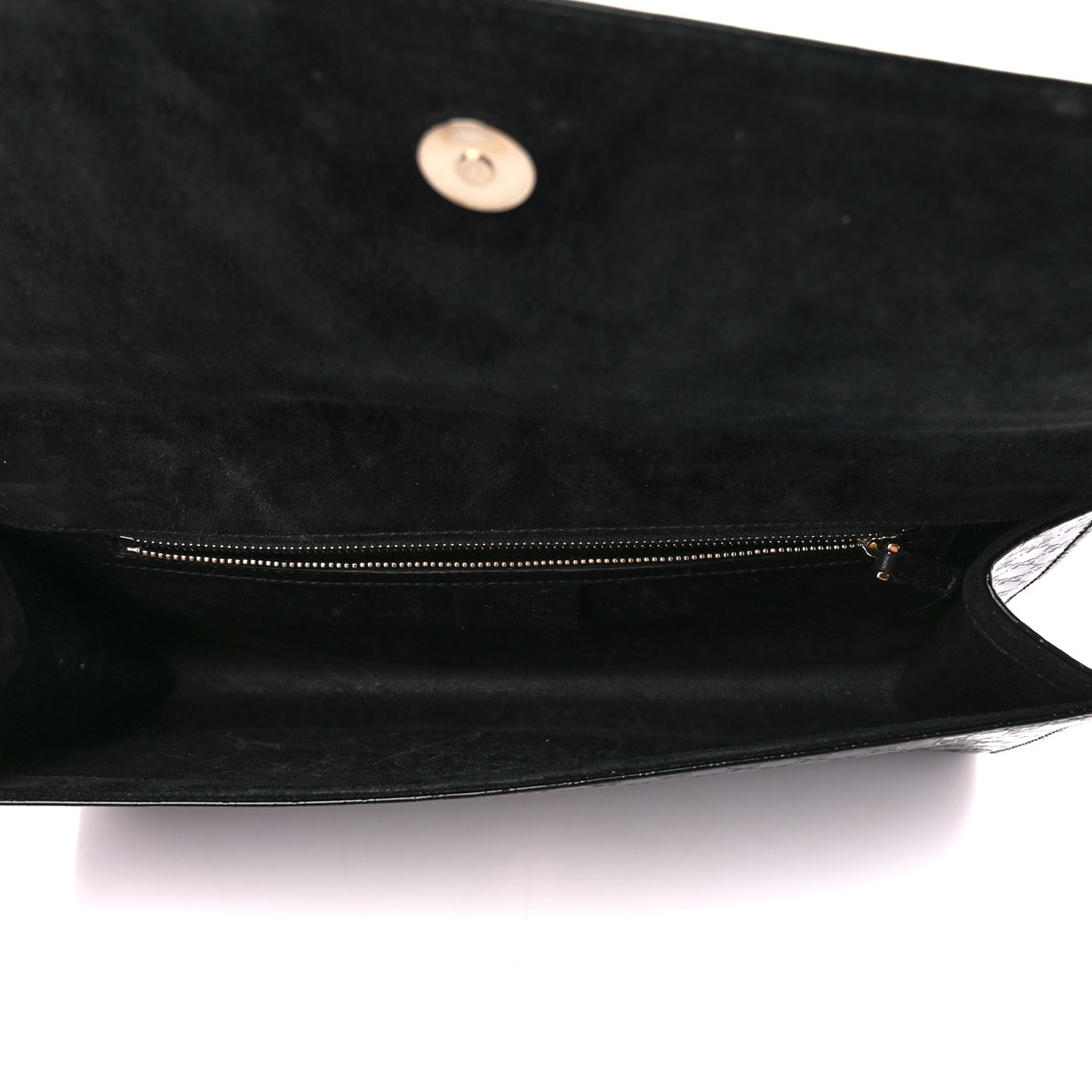 Patent Microguccissima Small Broadway Clutch Black