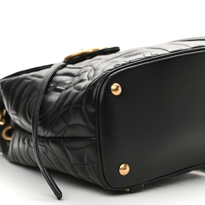 Salvatore Ferragamo Calfskin Quilted Gancini Backpack Black 8 of 9