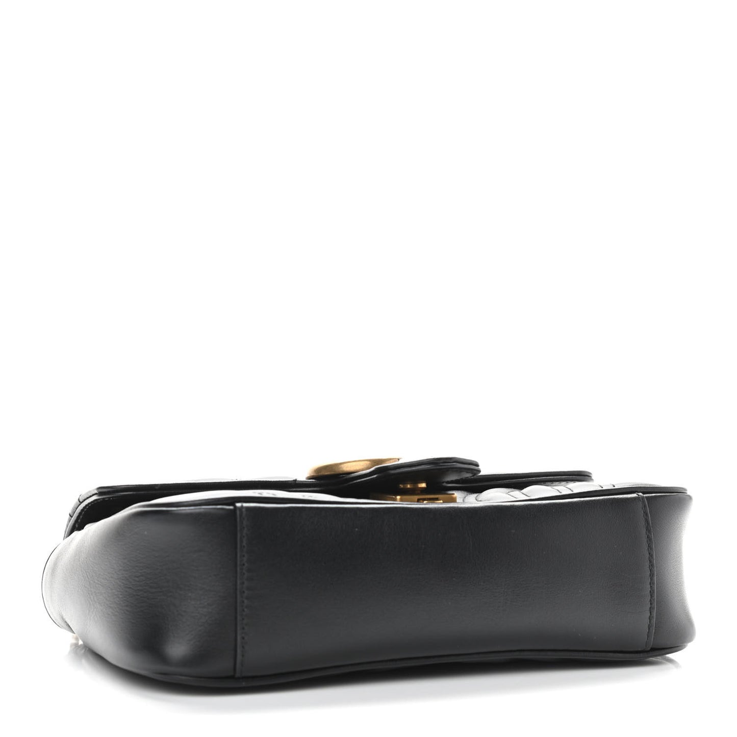 Calfskin Matelasse Mini GG Marmont Shoulder Bag Black