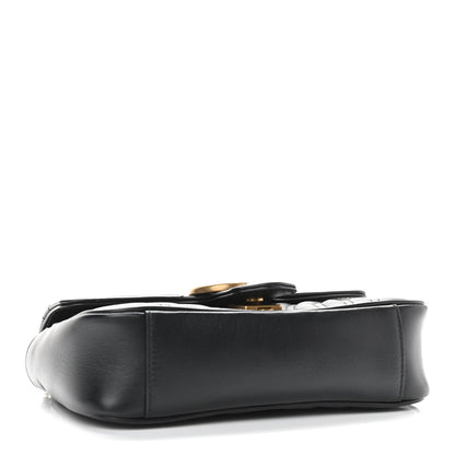 Gucci Calfskin Matelasse Mini GG Marmont Shoulder Bag Black 4 of 13