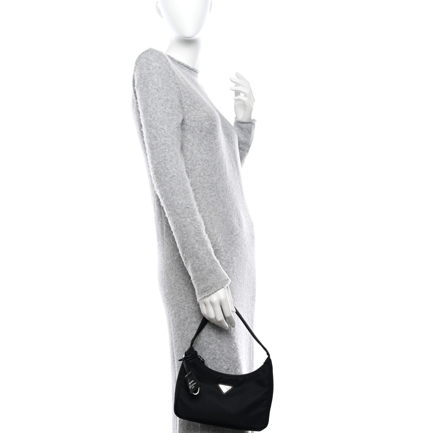Prada Tessuto Nylon Mini Re-Edition 2000 Bag Black 2 of 12