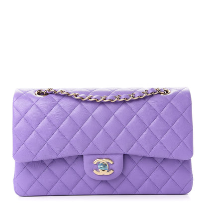 Chanel Caviar Quilted Medium Double Flap Purple 1 of 11