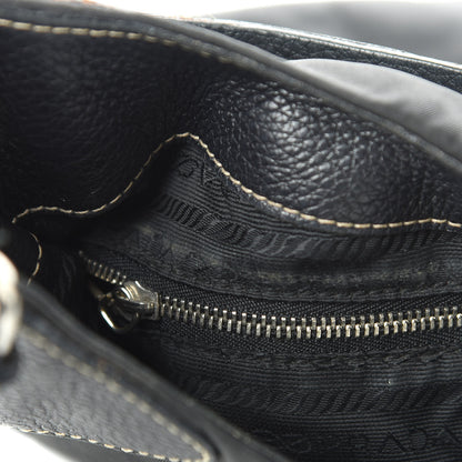 Prada Tessuto Nylon Hobo Black 14 of 27