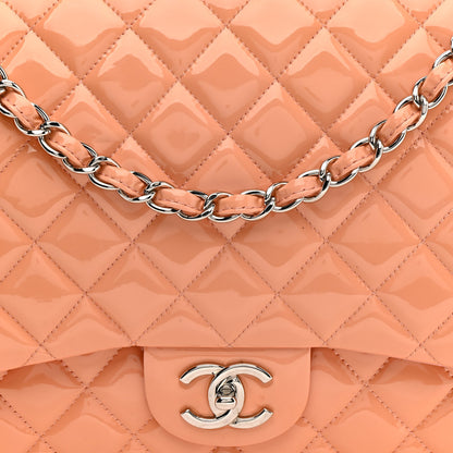 Chanel Patent Maxi Quilted Double Flap Light Pink 8 of 11