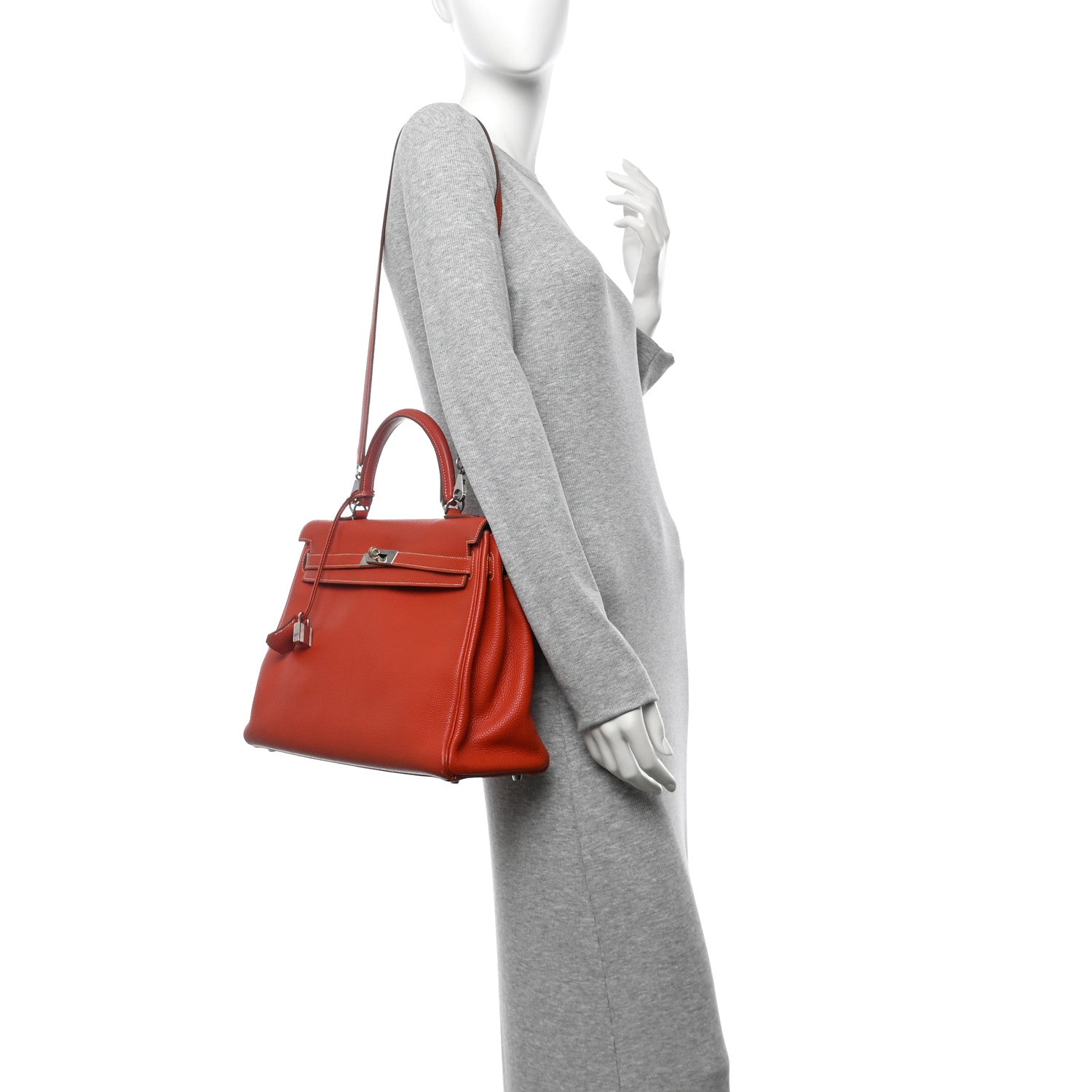 Hermes Togo Kelly Retourne 35 Sanguine 2 of 11