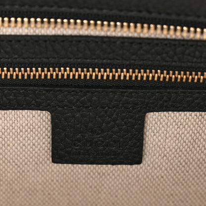 Gucci Pebbled Calfskin Medium Soho Top Handle Satchel Black 5 of 8