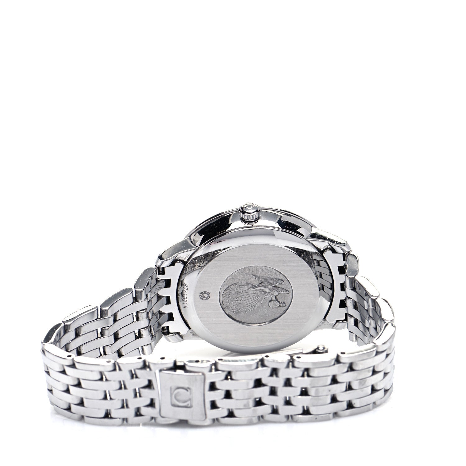Omega Stainless Steel Diamond Mother of Pearl 33mm De Ville Prestige Butterfly Automatic Watch 424.10.33.20.55.001 4 of 4