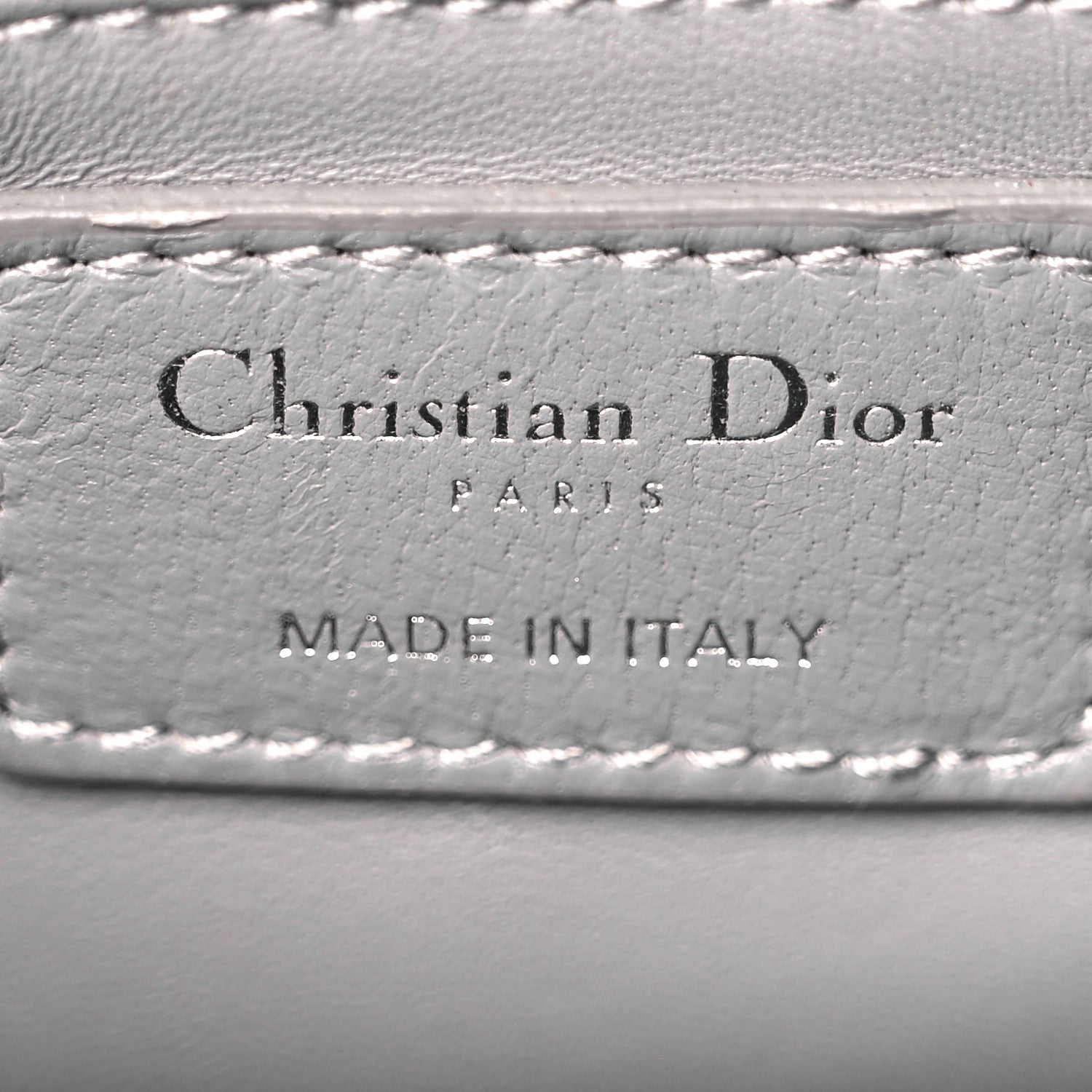 Christian Dior Lambskin Cannage Mini Lady Dior Crystal Strap Grey 5 of 8