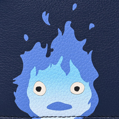 Loewe Classic Calfskin Howl's Moving Castle Calcifer Coin Cardholder Marine 8 of 11