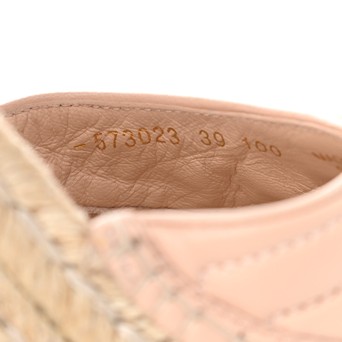 Nappa Matelasse GG Marmont Ankle Wrap Platform 35/120mm Espadrille Wedges 39 Skin Rose