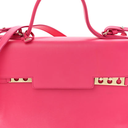 Delvaux Calfskin GM Tempete Satchel Fuchsia 8 of 10