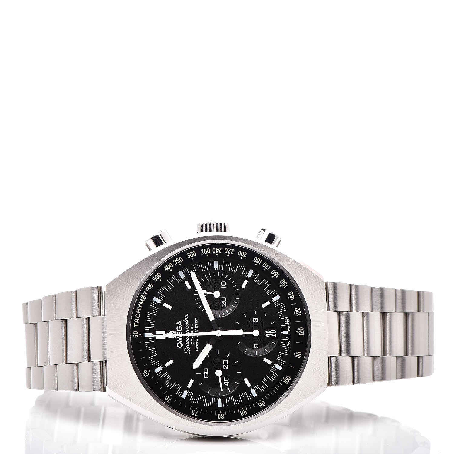 Omega Stainless Steel 42mm Speedmaster Mark ll Co-Axial Chronograph Automatic Watch Black 327.10.43.50.01.001 3 of 6