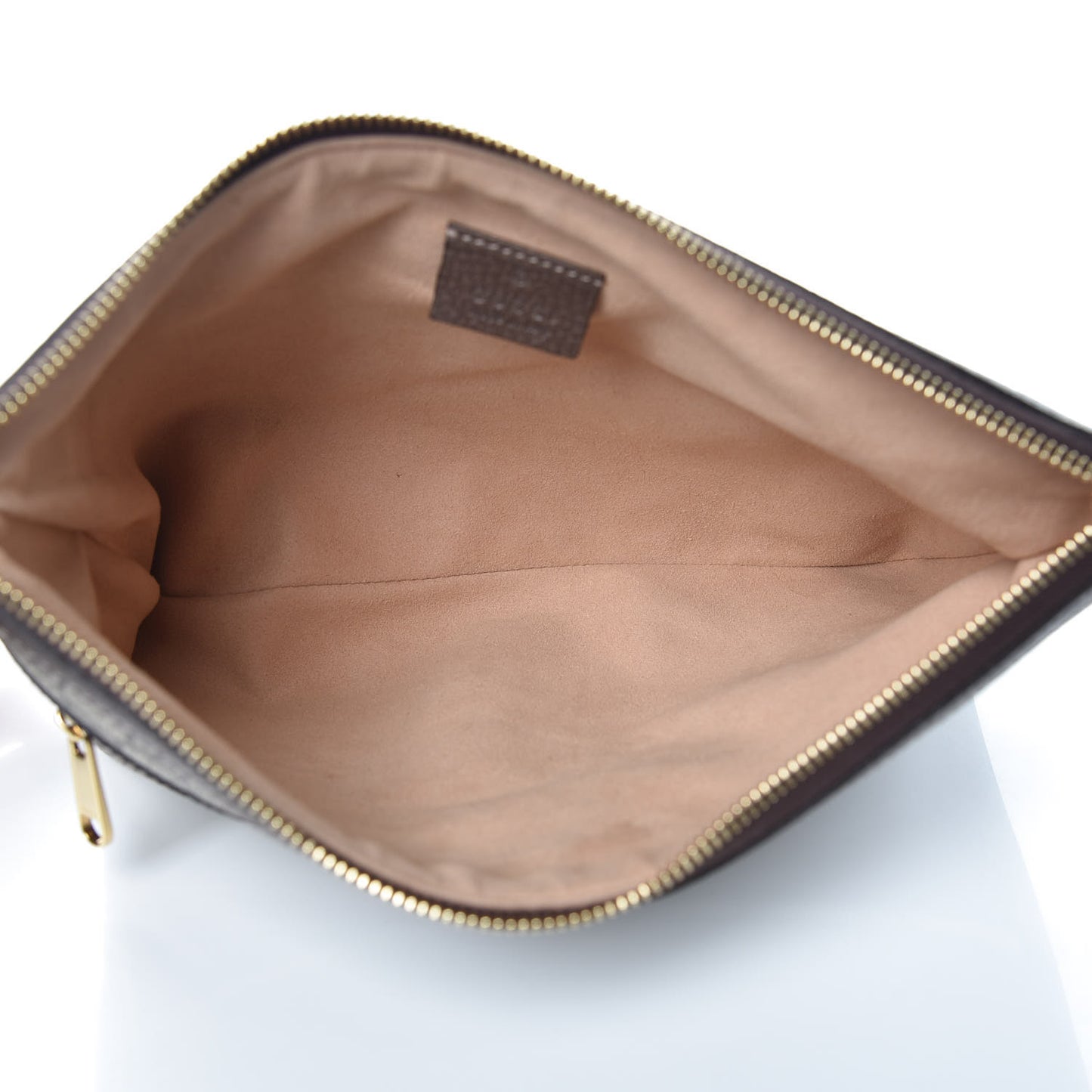 GG Supreme Monogram Large Ophidia Pouch Clutch Brown