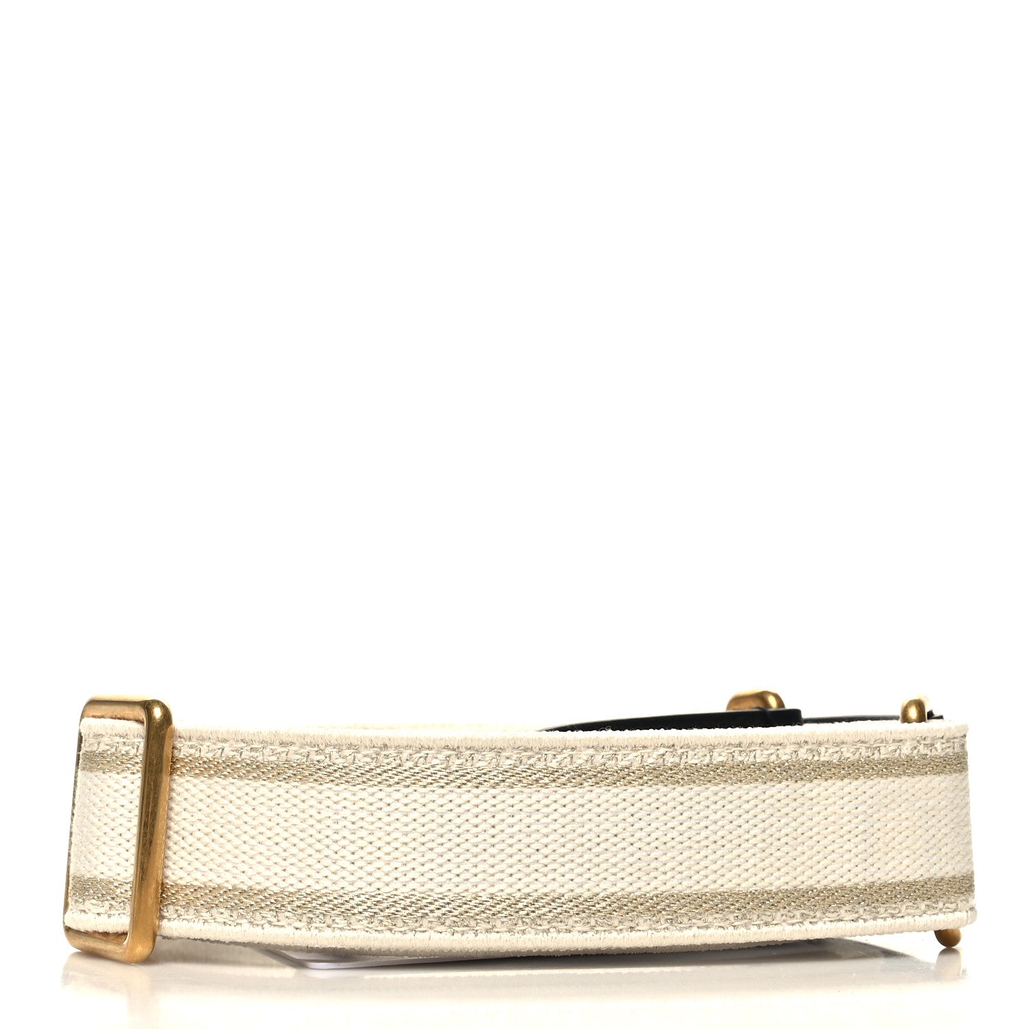 Christian Dior Canvas Embroidered Shoulder Strap Beige 2 of 4