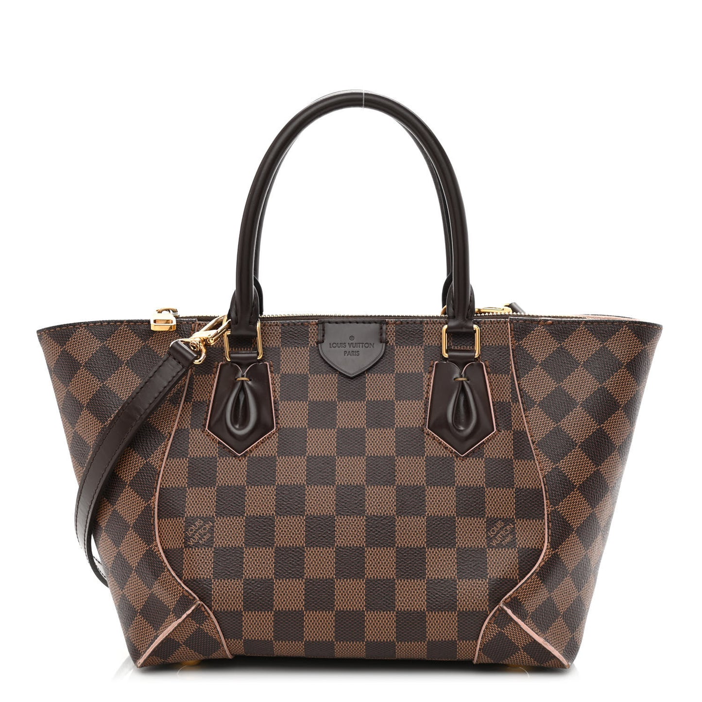 Damier Ebene Caissa Tote PM Rose Ballerine