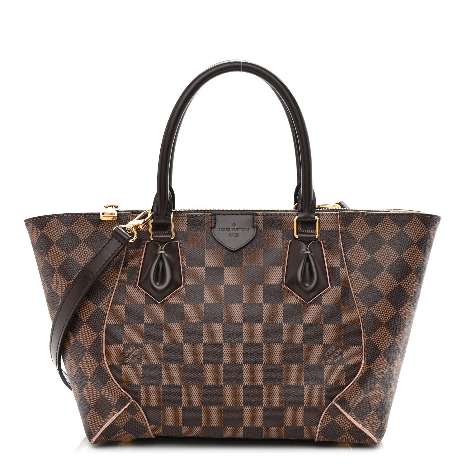 Louis Vuitton Damier Ebene Caissa Tote PM Rose Ballerine 1 of 12