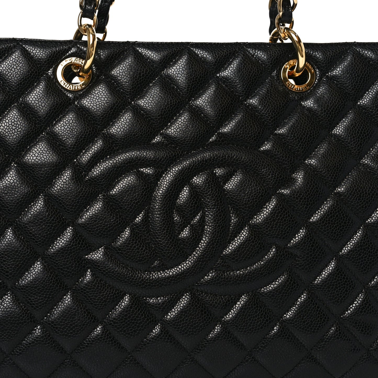 Caviar Quilted XL Grand Shopping Tote GST Black