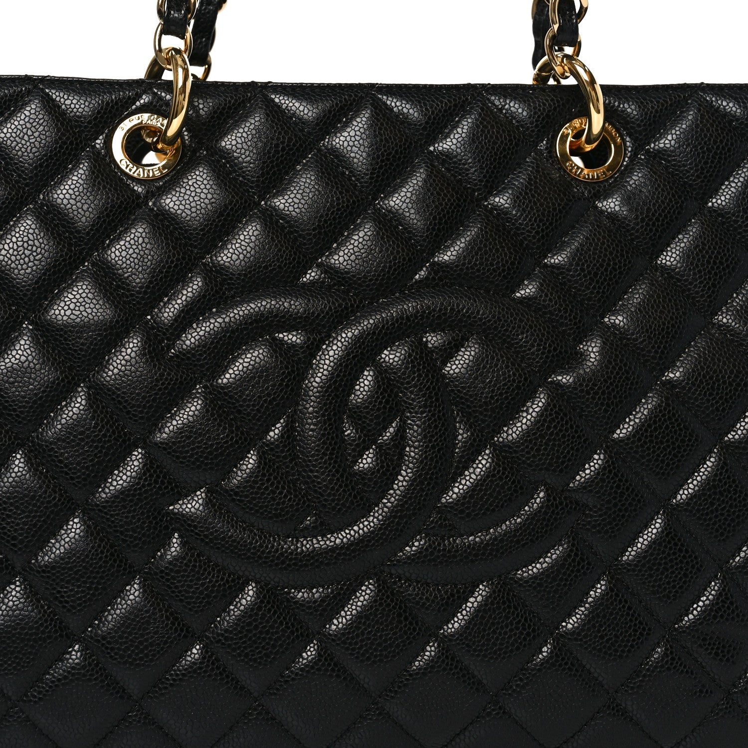 Chanel Caviar Quilted XL Grand Shopping Tote GST Black 8 of 10