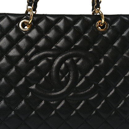 Chanel Caviar Quilted XL Grand Shopping Tote GST Black 8 of 10