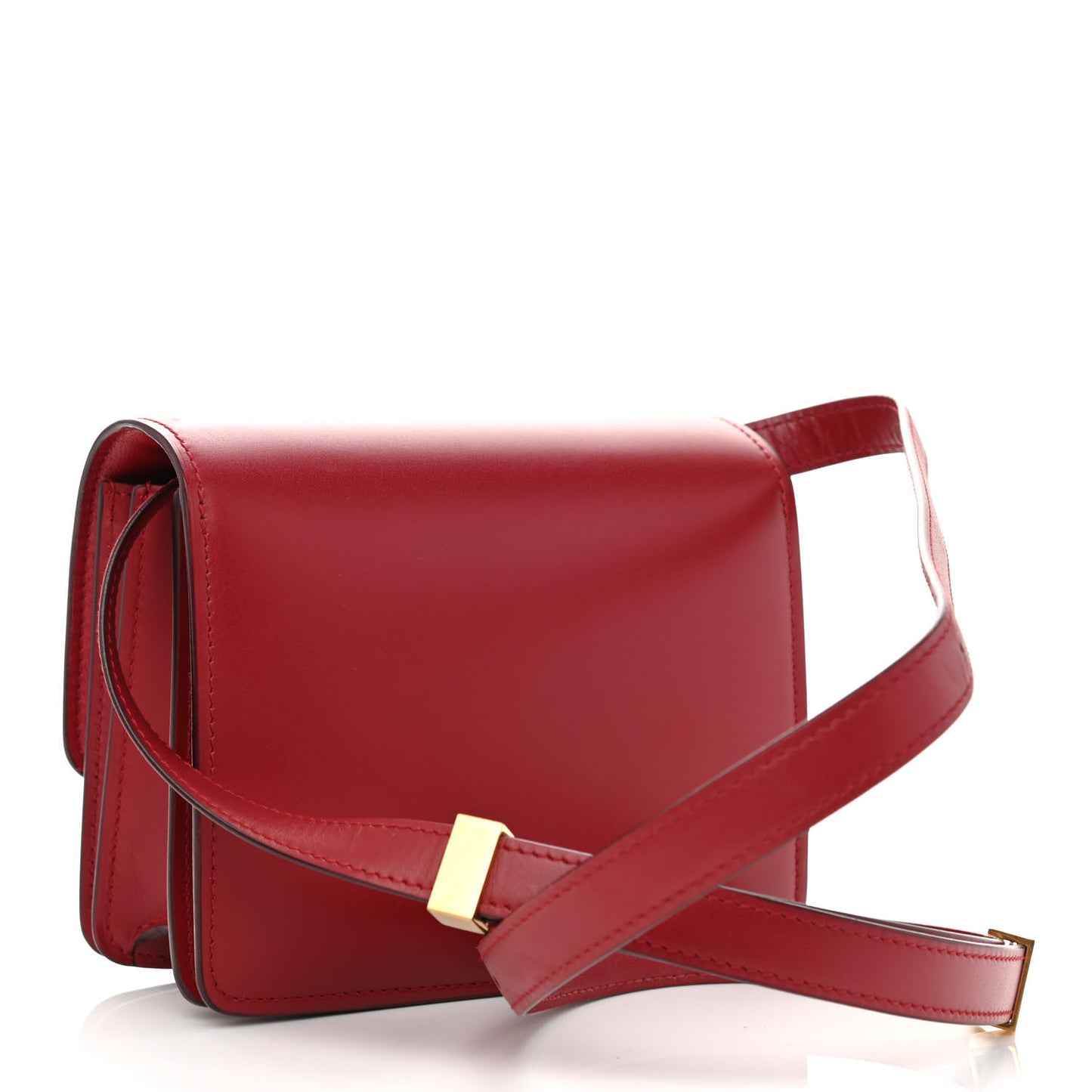 Box Calfskin Small Classic Box Flap Bag Red
