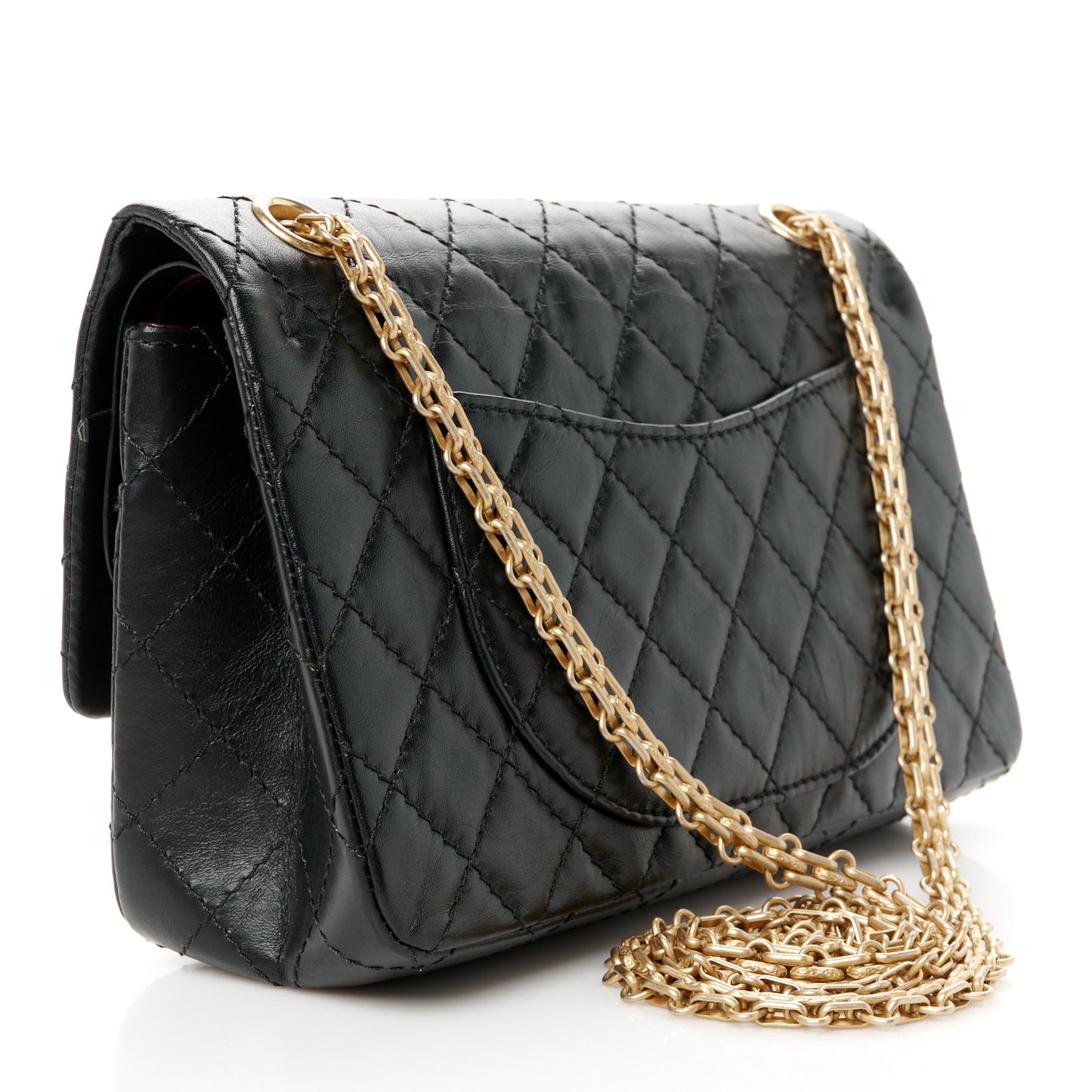 Aged Calfskin Lucky Charms 2.55 Reissue 225 Flap Black