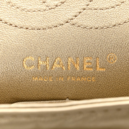 Chanel Metallic Aged Calfskin Quilted 2.55 Reissue Mini Flap Light Gold 6 of 12