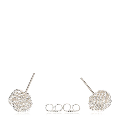 Tiffany Sterling Silver Twist Knot Earrings 3 of 4