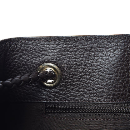 Gucci Calfskin Medium Braided Handle Gifford Tote Dark Brown 8 of 14
