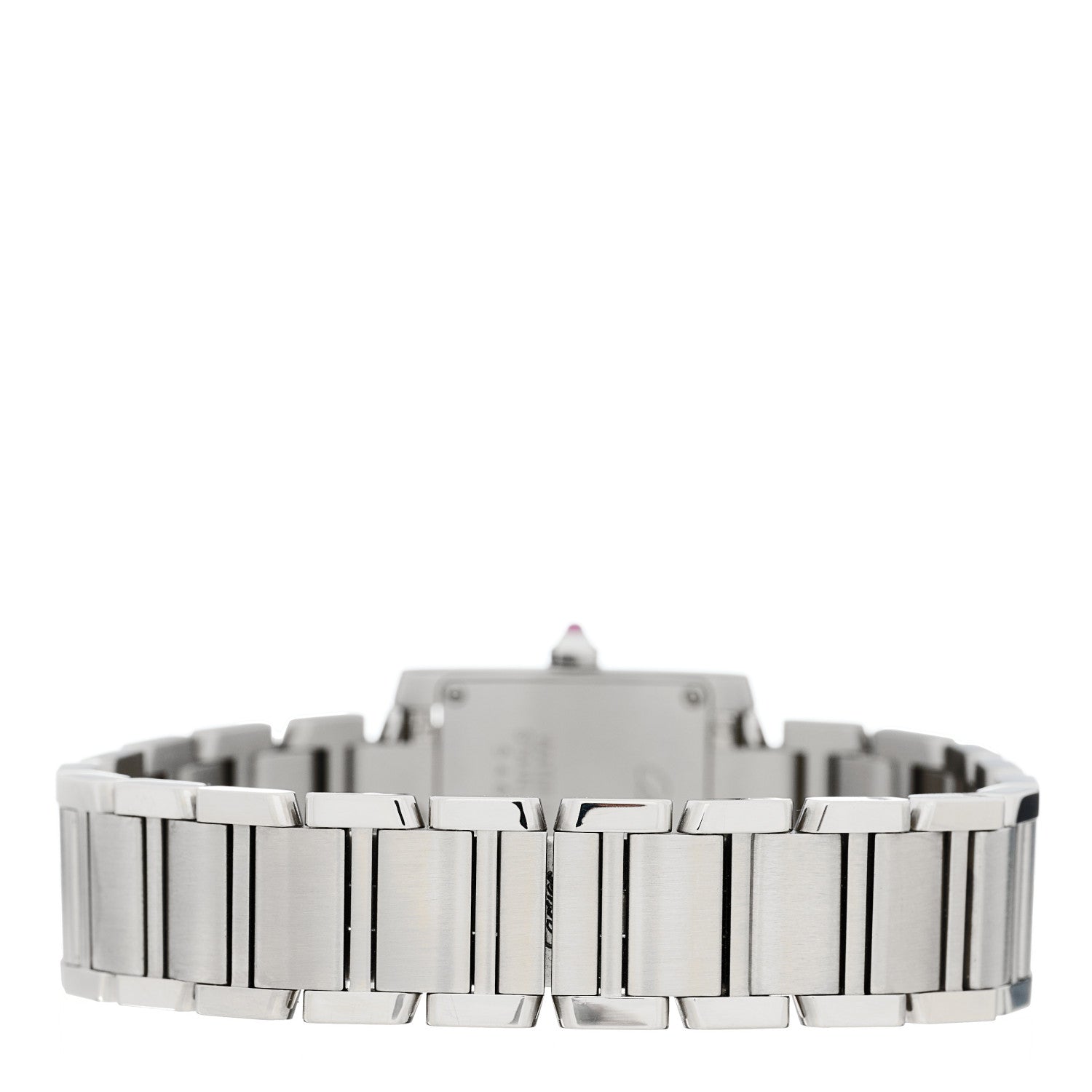 Cartier Stainless Steel 20mm Tank Francaise Quartz Watch Raspberry 3 of 4